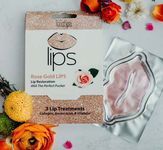 Rose Gold Collagen Lip Masks (Pack of 3)