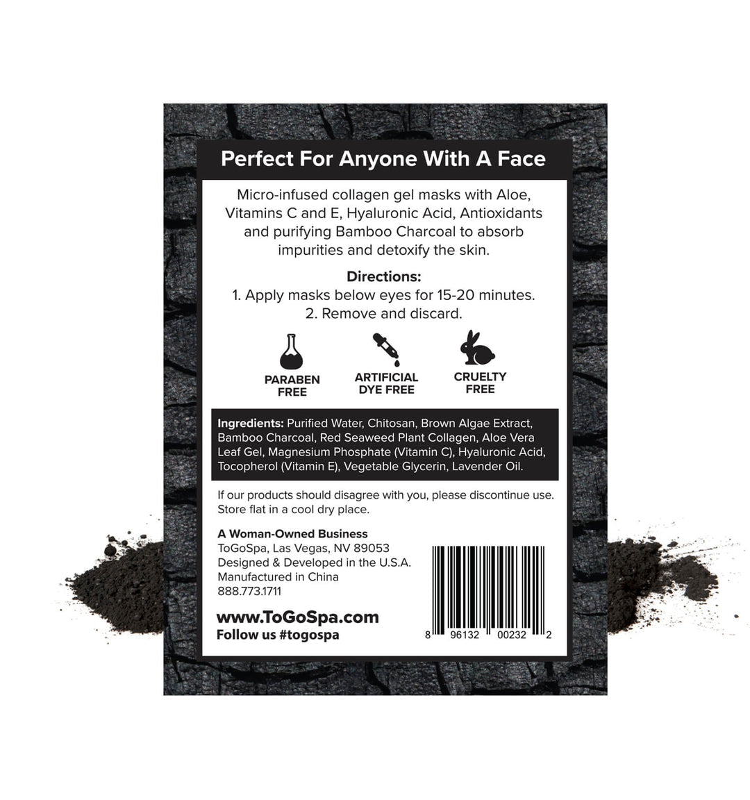 Bamboo Charcoal Collagen Under Eye Masks (Pack of 3)