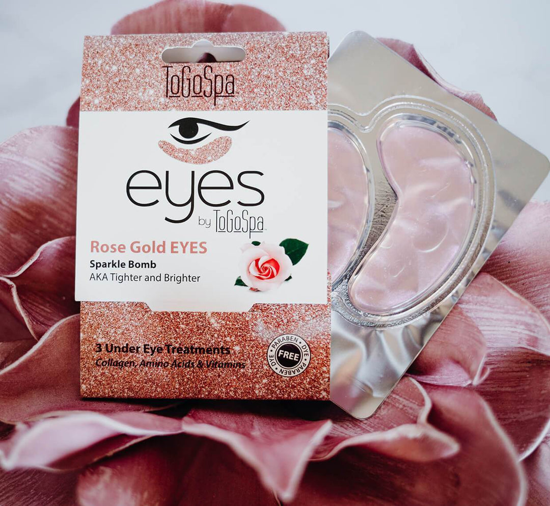 Rose Gold Collagen Under Eye Masks (Pack of 3)