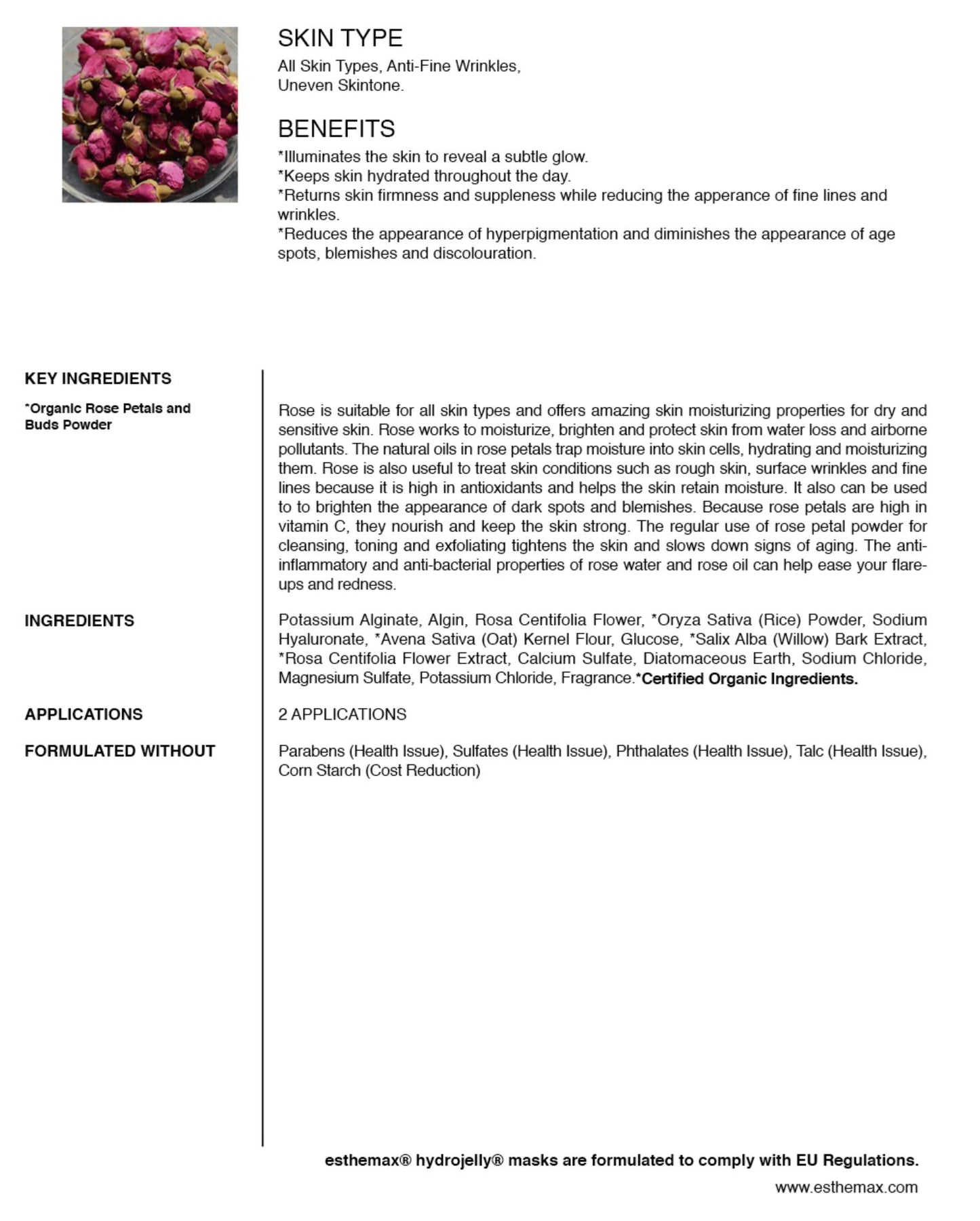 Egyptian Rose Hydrojelly® Mask